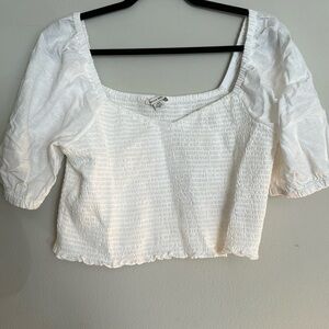 White American eagle cropped shirt